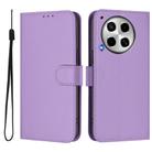For Tecno Camon 30 4G / 5G Skin Feel Solid Color Leather Phone Case with Lanyard(Lavender Purple) - 2