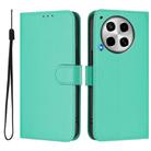 For Tecno Camon 30 4G / 5G Skin Feel Solid Color Leather Phone Case with Lanyard(Green) - 2