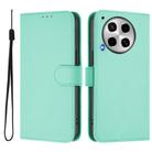For Tecno Camon 30 4G / 5G Skin Feel Solid Color Leather Phone Case with Lanyard(Mint Green) - 2