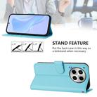 For Tecno Camon 30 4G / 5G Skin Feel Solid Color Leather Phone Case with Lanyard(Sky Blue) - 3