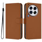 For Tecno Camon 30 Premier 5G Skin Feel Solid Color Leather Phone Case with Lanyard(Brown) - 2