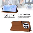 For Tecno Camon 30 Premier 5G Skin Feel Solid Color Leather Phone Case with Lanyard(Brown) - 3