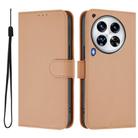 For Tecno Camon 30 Premier 5G Skin Feel Solid Color Leather Phone Case with Lanyard(Nude) - 2