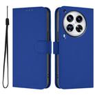 For Tecno Camon 30 Premier 5G Skin Feel Solid Color Leather Phone Case with Lanyard(Dark Blue) - 2