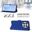 For Tecno Camon 30 Premier 5G Skin Feel Solid Color Leather Phone Case with Lanyard(Dark Blue) - 3