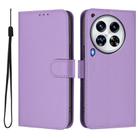 For Tecno Camon 30 Premier 5G Skin Feel Solid Color Leather Phone Case with Lanyard(Lavender Purple) - 2