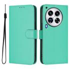 For Tecno Camon 30 Premier 5G Skin Feel Solid Color Leather Phone Case with Lanyard(Green) - 2