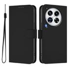 For Tecno Camon 30 Premier 5G Skin Feel Solid Color Leather Phone Case with Lanyard(Black) - 2