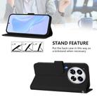 For Tecno Camon 30 Premier 5G Skin Feel Solid Color Leather Phone Case with Lanyard(Black) - 3