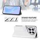 For Tecno Camon 30 Premier 5G Skin Feel Solid Color Leather Phone Case with Lanyard(White) - 3