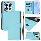 For Tecno Camon 30 Premier 5G Skin Feel Solid Color Leather Phone Case with Lanyard(Sky Blue) - 1