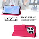 For Tecno Camon 30 Premier 5G Skin Feel Solid Color Leather Phone Case with Lanyard(Rose Red) - 3