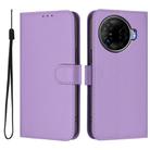 For Tecno Camon 30 Pro 5G Skin Feel Solid Color Leather Phone Case with Lanyard(Lavender Purple) - 2