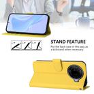 For Tecno Camon 30 Pro 5G Skin Feel Solid Color Leather Phone Case with Lanyard(Lemon Yellow) - 3