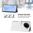 For Tecno Camon 30 Pro 5G Skin Feel Solid Color Leather Phone Case with Lanyard(White) - 3