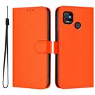 For Tecno Pop 5 Skin Feel Solid Color Leather Phone Case with Lanyard(Orange) - 2