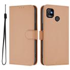 For Tecno Pop 5 Skin Feel Solid Color Leather Phone Case with Lanyard(Nude) - 2