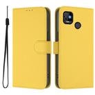 For Tecno Pop 5 Skin Feel Solid Color Leather Phone Case with Lanyard(Lemon Yellow) - 2