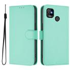 For Tecno Pop 5 Skin Feel Solid Color Leather Phone Case with Lanyard(Mint Green) - 2