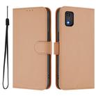 For Tecno Pop 6C Skin Feel Solid Color Leather Phone Case with Lanyard(Nude) - 2