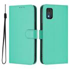 For Tecno Pop 6C Skin Feel Solid Color Leather Phone Case with Lanyard(Green) - 2