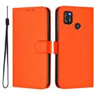 For Tecno Pop 4 Pro Skin Feel Solid Color Leather Phone Case with Lanyard(Orange) - 2