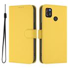 For Tecno Pop 4 Pro Skin Feel Solid Color Leather Phone Case with Lanyard(Lemon Yellow) - 2