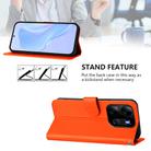 For Tecno Pop 7 / 7 Pro Skin Feel Solid Color Leather Phone Case with Lanyard(Orange) - 3