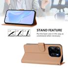 For Tecno Pop 7 / 7 Pro Skin Feel Solid Color Leather Phone Case with Lanyard(Nude) - 3