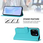 For Tecno Pop 7 / 7 Pro Skin Feel Solid Color Leather Phone Case with Lanyard(Lake Blue) - 3