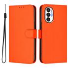 For Tecno Pova 3 Skin Feel Solid Color Leather Phone Case with Lanyard(Orange) - 2