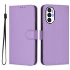 For Tecno Pova 3 Skin Feel Solid Color Leather Phone Case with Lanyard(Lavender Purple) - 2