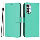 For Tecno Pova 3 Skin Feel Solid Color Leather Phone Case with Lanyard(Green) - 2