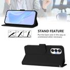 For Tecno Pova 3 Skin Feel Solid Color Leather Phone Case with Lanyard(Black) - 3