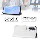For Tecno Pova 3 Skin Feel Solid Color Leather Phone Case with Lanyard(White) - 3
