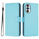 For Tecno Pova 3 Skin Feel Solid Color Leather Phone Case with Lanyard(Sky Blue) - 2
