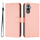 For Tecno Pova 4 Skin Feel Solid Color Leather Phone Case with Lanyard(Pink) - 2