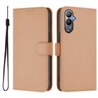 For Tecno Pova 4 Skin Feel Solid Color Leather Phone Case with Lanyard(Nude) - 2