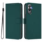 For Tecno Pova 4 Skin Feel Solid Color Leather Phone Case with Lanyard(Dark Green) - 2