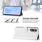 For Tecno Pova 4 Skin Feel Solid Color Leather Phone Case with Lanyard(White) - 3