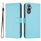 For Tecno Pova 4 Skin Feel Solid Color Leather Phone Case with Lanyard(Sky Blue) - 2