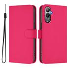 For Tecno Pova 4 Skin Feel Solid Color Leather Phone Case with Lanyard(Rose Red) - 2