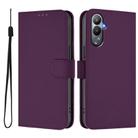 For Tecno Pova 4 Skin Feel Solid Color Leather Phone Case with Lanyard(Violet) - 2