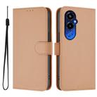 For Tecno Pova 4 Pro Skin Feel Solid Color Leather Phone Case with Lanyard(Nude) - 2