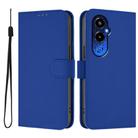 For Tecno Pova 4 Pro Skin Feel Solid Color Leather Phone Case with Lanyard(Dark Blue) - 2