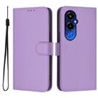For Tecno Pova 4 Pro Skin Feel Solid Color Leather Phone Case with Lanyard(Lavender Purple) - 2