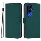 For Tecno Pova 4 Pro Skin Feel Solid Color Leather Phone Case with Lanyard(Dark Green) - 2