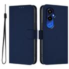 For Tecno Pova 4 Pro Skin Feel Solid Color Leather Phone Case with Lanyard(Navy Blue) - 2