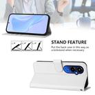For Tecno Pova 4 Pro Skin Feel Solid Color Leather Phone Case with Lanyard(White) - 3