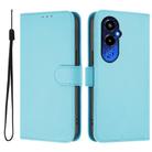 For Tecno Pova 4 Pro Skin Feel Solid Color Leather Phone Case with Lanyard(Sky Blue) - 2